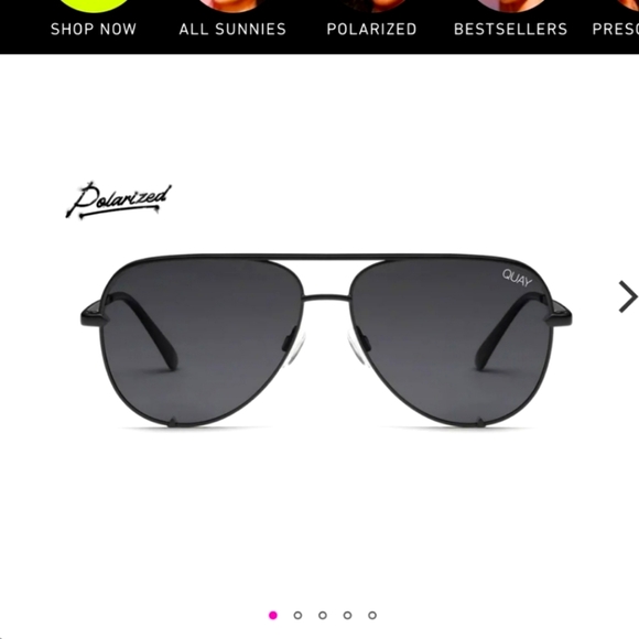 Quay Australia High Key Aviator Sunglasses - Picture 1 of 4